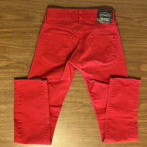 Levi's Men's Size 31 x 32 Red/Maroon 511 Black Label Denim Jeans